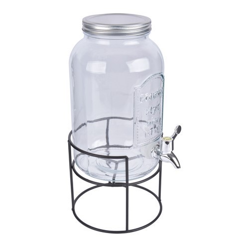 DISPENSADOR BEBIDAS VIDRIO 3.5L C/GRIFO Y SOPORTE